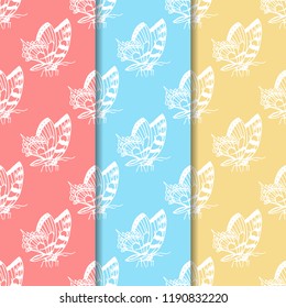 eamless vector pattern with butterflies
