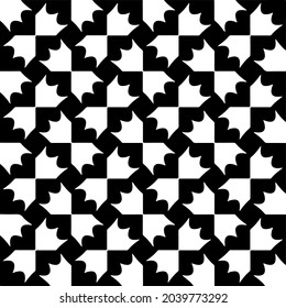 eamless vector pattern in geometric ornamental style. Black  ornament.

