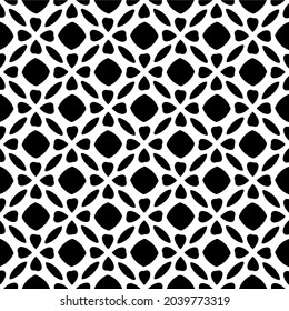 eamless vector pattern in geometric ornamental style. Black  ornament.
