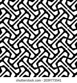 eamless vector pattern in geometric ornamental style. Black  ornament.
