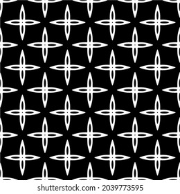 eamless vector pattern in geometric ornamental style. Black  ornament.
