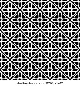 eamless vector pattern in geometric ornamental style. Black  ornament.
