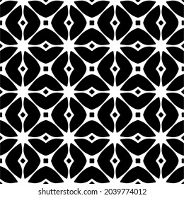 eamless vector pattern in geometric ornamental style. Black  ornament.
