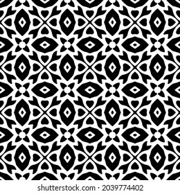 eamless vector pattern in geometric ornamental style. Black  ornament.
