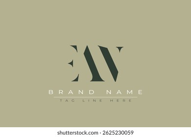 EAN abstract letter logo design. This logo is designed by three abstract letters.