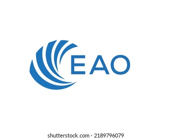 EAO-Brief-Logo-Design auf weißem Hintergrund. EAO Creative Circle Letter Logo Konzept. EAO-Briefdesign.
