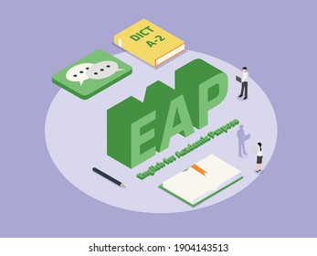 EAP 3D isometric vector concept for banner, website, illustration, landing page, flyer, etc