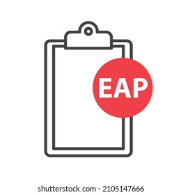 EAP (Employee Assistance Program) And Clipboard Icon- Vector Illustration