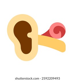 ear anatomy colorful flat style icon