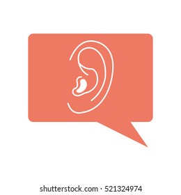 ear audio organ icon vector illustration design