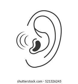 ear audio organ icon vector illustration design