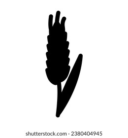 ear barley cereal glyph icon vector. ear barley cereal sign. isolated symbol illustration