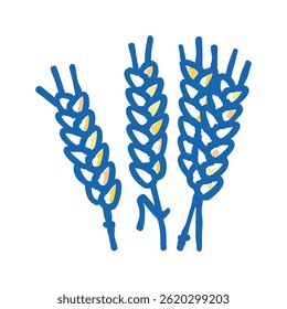 ear barley doodle icon sketch vector. ear barley sign. isolated symbol illustration
