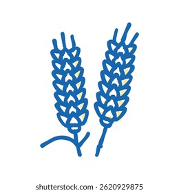 ear cevada grão ícone doodle esboço vetor. sinal de grão de cevada orelha. ilustração símbolo isolado