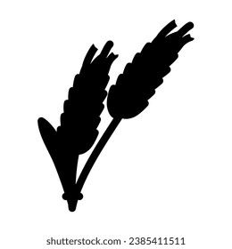 ear barley grain glyph icon vector. ear barley grain sign. isolated symbol illustration