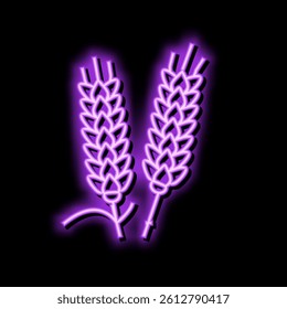 ear barley grain neon light sign vector. ear barley grain illustration