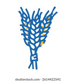 ear barley harvest doodle icon sketch vector. ear barley harvest sign. isolated symbol illustration