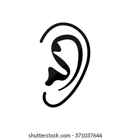 Ear  - black vector icon