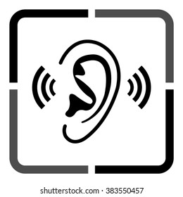 Ear  - black vector icon