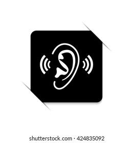 Ear  - black vector icon