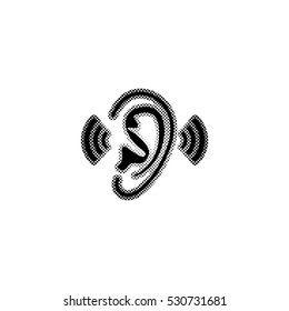 Ear  - black vector icon