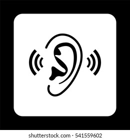 Ear  - black vector icon
