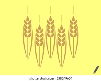 ear, bread, icon, vector illustration eps10