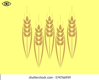 ear, bread, icon, vector illustration eps10