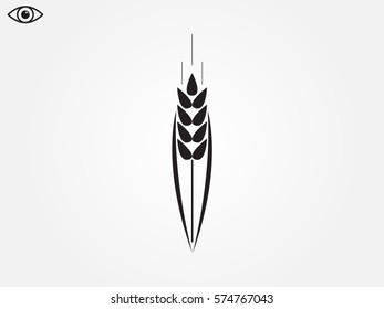 ear, bread, icon, vector illustration eps10