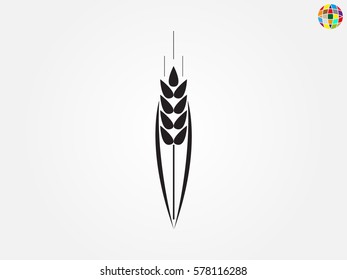 ear, bread, icon, vector illustration eps10