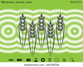 ear, bread, icon, vector illustration eps10