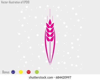 ear, bread, icon, vector illustration eps10