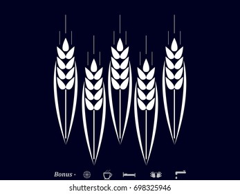 ear, bread, icon, vector illustration eps10