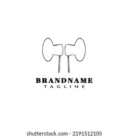 ear buds logo cartoon icon design template black modern isolated vector illustration
