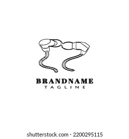 ear buds logo cartoon icon design template black modern isolated vector illustration