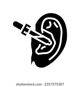 ear care audiologist doctor glyph icon vector. ear care audiologist doctor sign. isolated symbol illustration