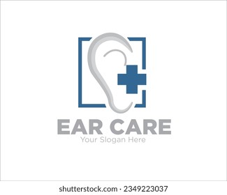 ear care logo designs simple for medical service and clinic logo
