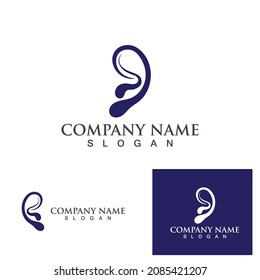 Ear care logo and symbol vector template
