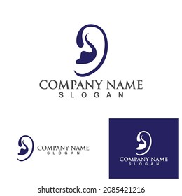 Ear care logo and symbol vector template