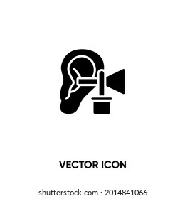 Ear Check Up Vector Icon. Modern, Simple Flat Vector Illustration For Website Or Mobile App.Ear Symbol, Logo Illustration. Pixel Perfect Vector Graphics	