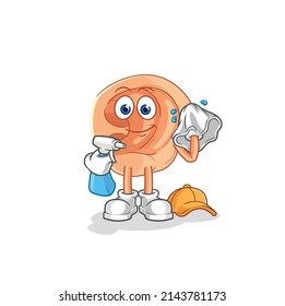 ear cleaner vector. cartoon character