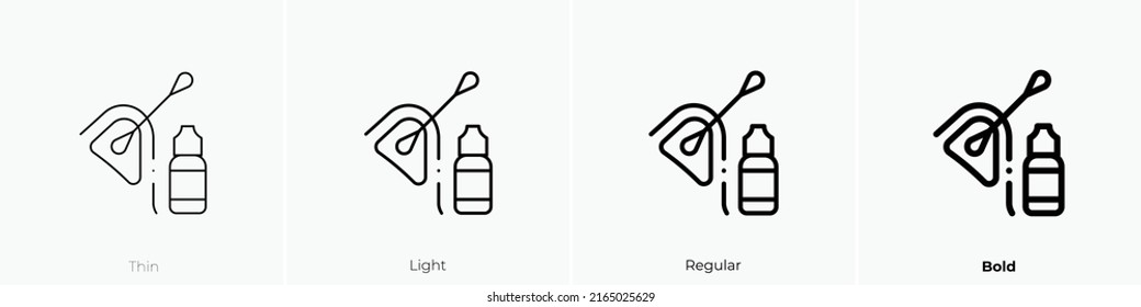 ear cleaning icon. Linear style sign isolated on white background. Vector illustration.