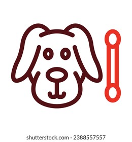 Ear Cleaning Vector Thick Line Two Color Icons For Personal And Commercial Use.

