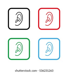 Ear  - color vector icon