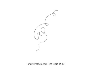 Ear Continuous one line art drawing of scissors vector illustration design
