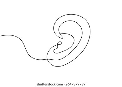 Dibujo continuo de una línea en estilo minimalista con Ilustración vectorial de contorno aislada