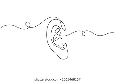 Desenho contínuo de uma linha e estilo minimalista isolar ilustração vetor contorno para design