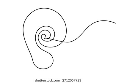 Dibujo continuo de una línea en estilo minimalista con Ilustración vectorial de contorno limpio
