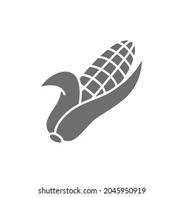 Ear of corn, corncob, vegetable grey icon.