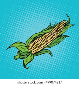 Ear of corn, harvest, agriculture, pop art retro vector illustration